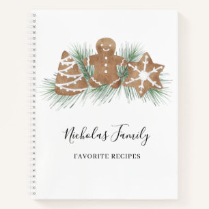 Carnet de recettes de Noël familial personnalisé