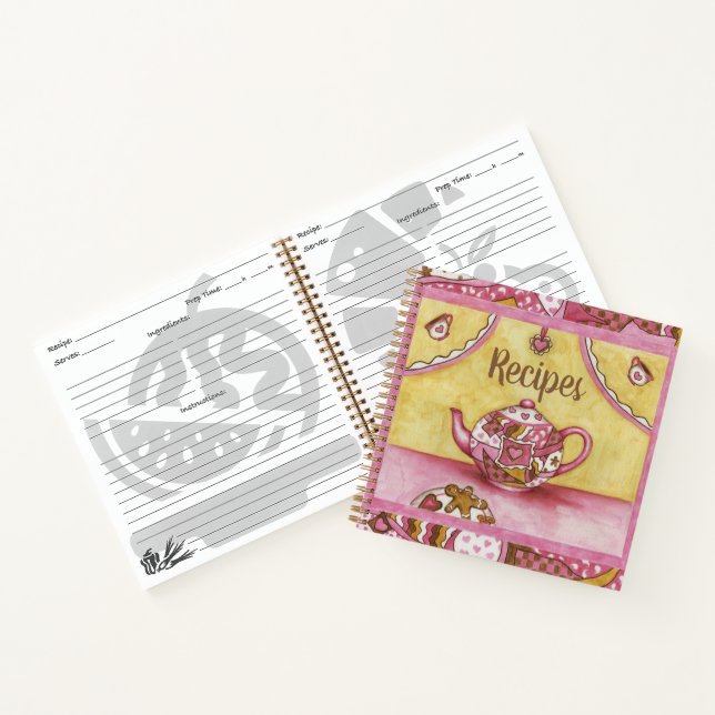 Carnet de recettes en pain d'épices (Intérieur)
