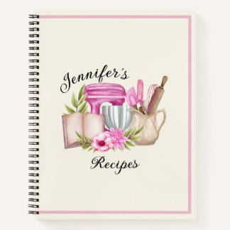 Carnet de recettes personnalisées élégantes