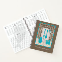Carnet de recettes personnalisées fourche et cuill