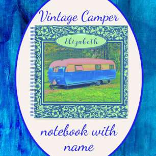 Carnet de remorque Vintage Floral Blue