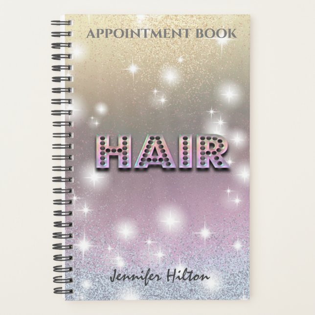 Carnet de rendez-vous pour les cheveux brillants (Devant)