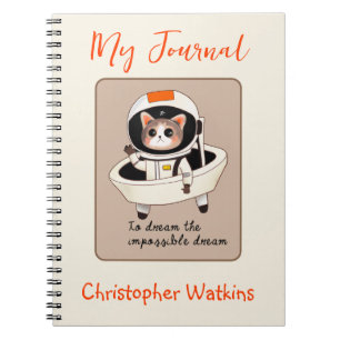 Carnet de rêve astrocat personnalisé