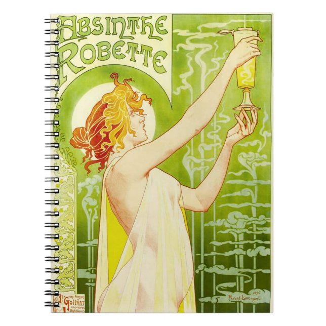 Carnet de Robette d'absinthe d'Alphonse Mucha (Devant)