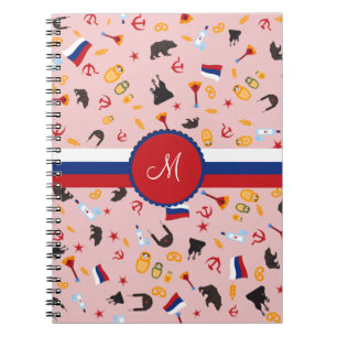 Carnet De Russie avec le monogramme de Russe d'amour