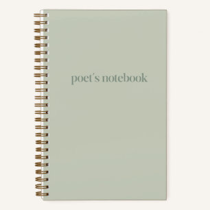 Carnet de Sage Green Poet   Monogramme
