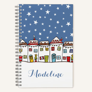 Carnet de scène personnalisé de la rue Christmas
