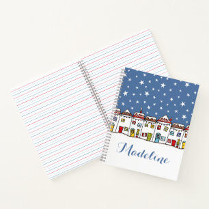 Carnet de scène personnalisé de la rue Christmas