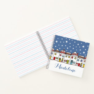 Carnet de scène personnalisé de la rue Christmas