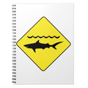 Carnet de signe "de requins de avertissement" de