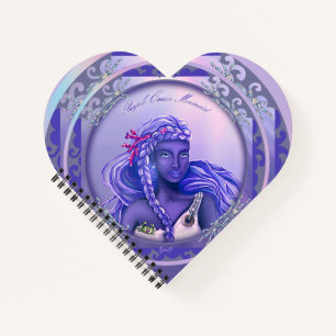 Carnet de sirène d'océan violet
