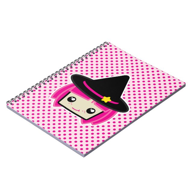 Carnet de sorcière Kawaii Pink Haired (Côté gauche)