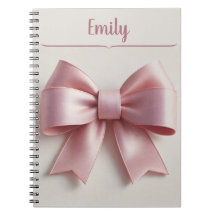 Carnet de spirale à cou rose personnalisé