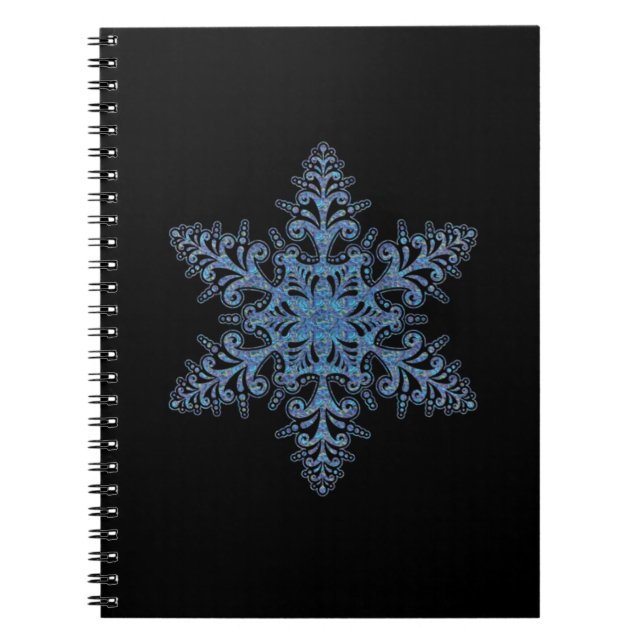 Carnet de spirale Blue Snowflake (Devant)