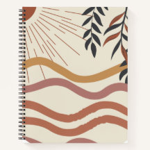 Carnet de spirale Boho Chic | Conception Motif art