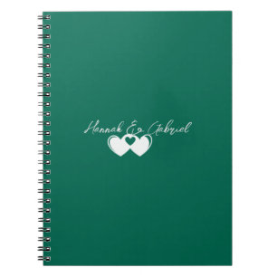 Carnet de spirale verte Emeraude