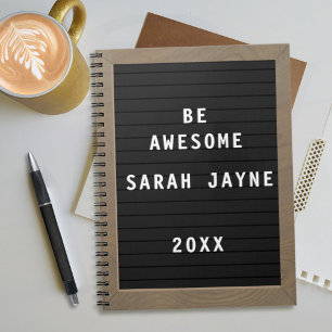 Carnet de style de carton-lettres personnalisé