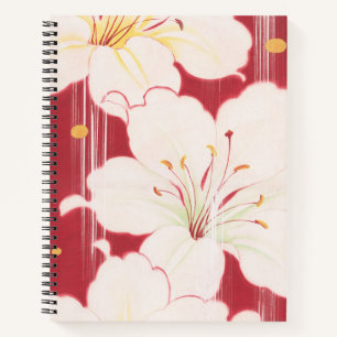 Carnet de style japonais avec fleurs