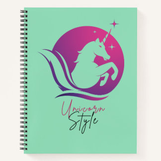 Carnet de style unique magique unicorne