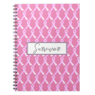 Carnet de survivant du cancer du sein rose ruban