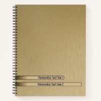 Carnet de texture métallique brossé