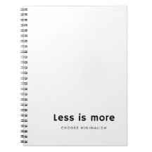 carnet de typographie Less is more