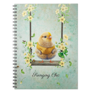 Carnet de vigne à fleurs chic jaune