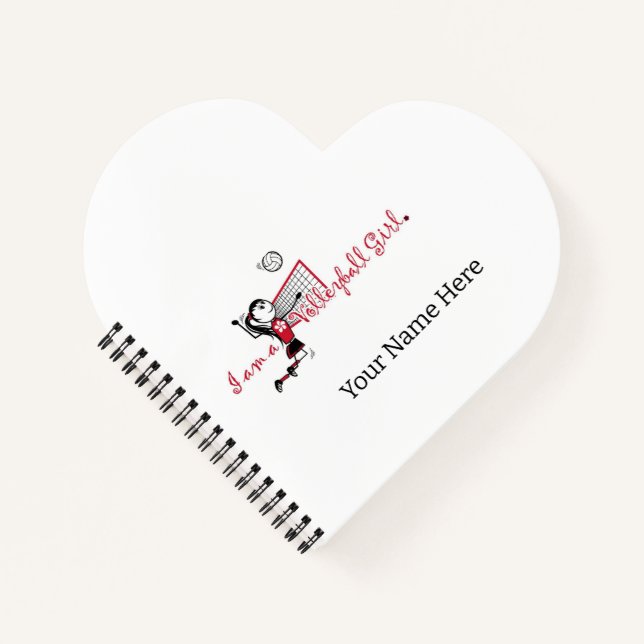 Carnet de volley-ball féminin mignon (Devant)