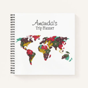 Carnet de voyage du planificateur de voyage person