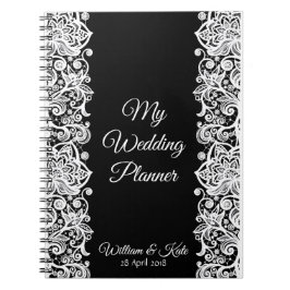 Carnet de Wedding planner de dentelle personnalisé