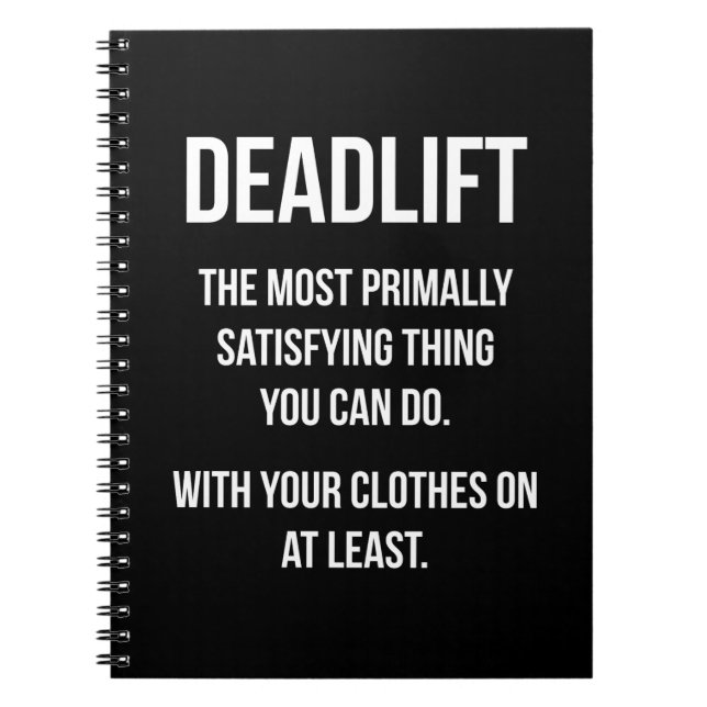 Carnet Deadlift - Funny Gym - Novelty Workout (Devant)
