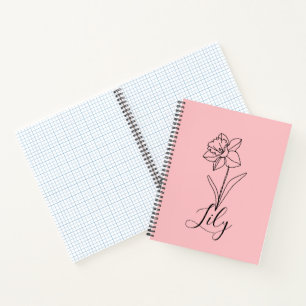 Carnet Décembre personnalisé Narcisse Cadeau Fleur de nai