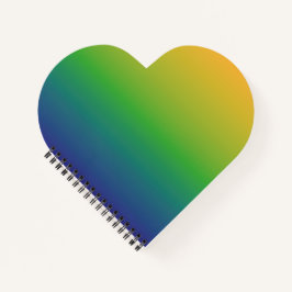 Carnet Décor bleu vert jaune dégradé