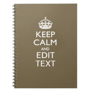 Carnet Décor Café Taupe Gardez Le Calme Et Votre Texte Fa