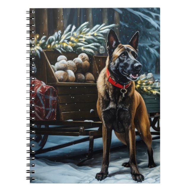 Carnet Décor de Noël Malinoi Snowy Sleigh (Devant)