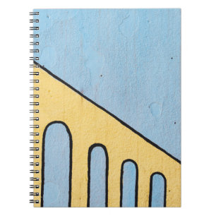 Carnet Décor jaune et bleu