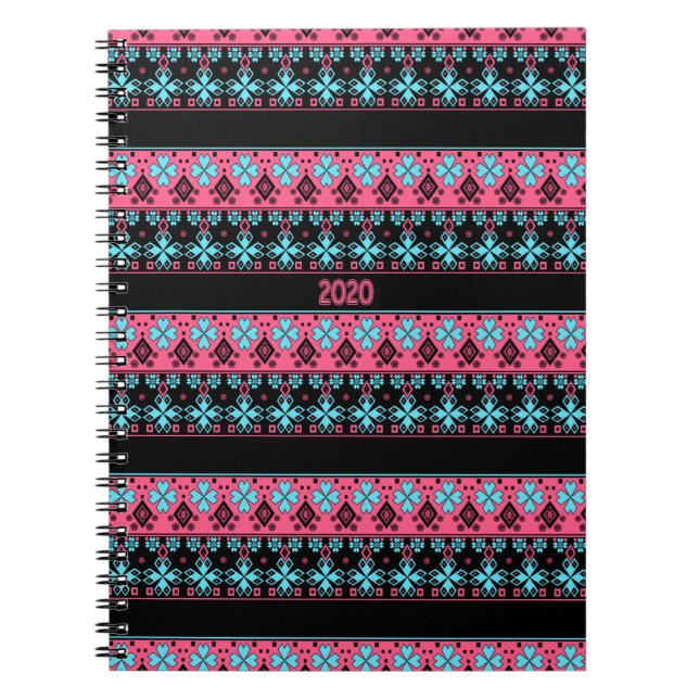 Carnet Décor ornemental intime folk 2020 New Yea (Devant)