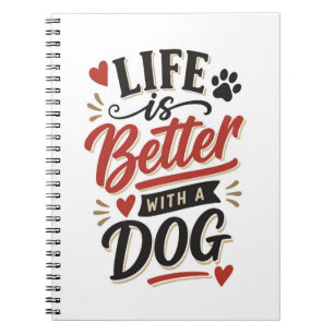 Carnet Décoration murale pour amateur de chiens - La vie
