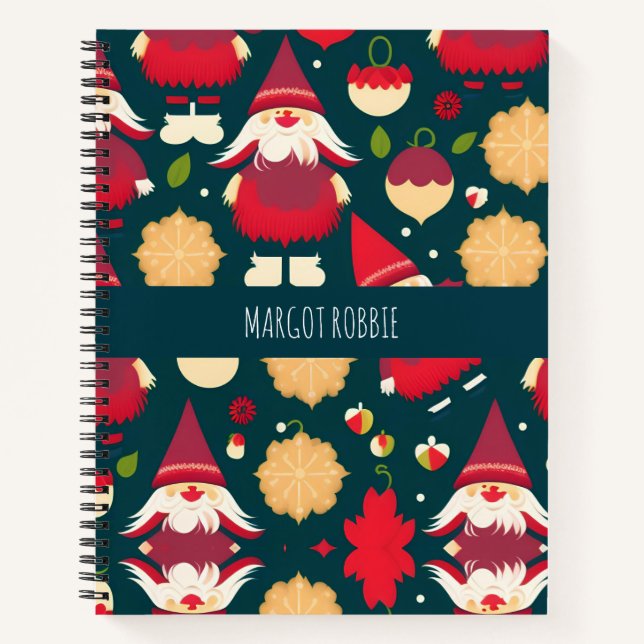 Carnet Décorations de Noël du Père Noël Motif d'eau (Devant)