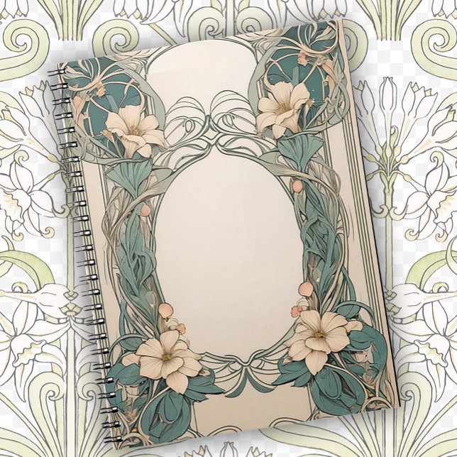 Carnet Decorative Floral Art Nouveau Design (Créateur téléchargé)