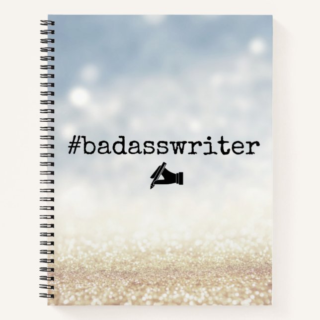 Carnet d'écriture de badasswriter - étincelles (Devant)