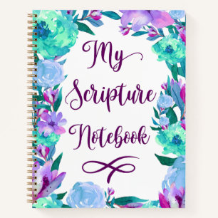 Carnet d'écriture florale aquarelle