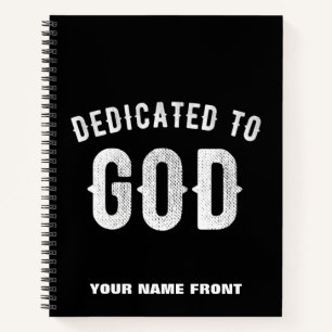 CARNET DÉDIÉ À DIEU PERSONNALISABLE COOL TEXTE BLANC
