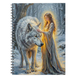 Carnet Déesse de l'hiver & Loup Blanc