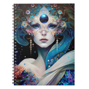 Carnet Déesse masquée cosmique Queen Imaginaire Art