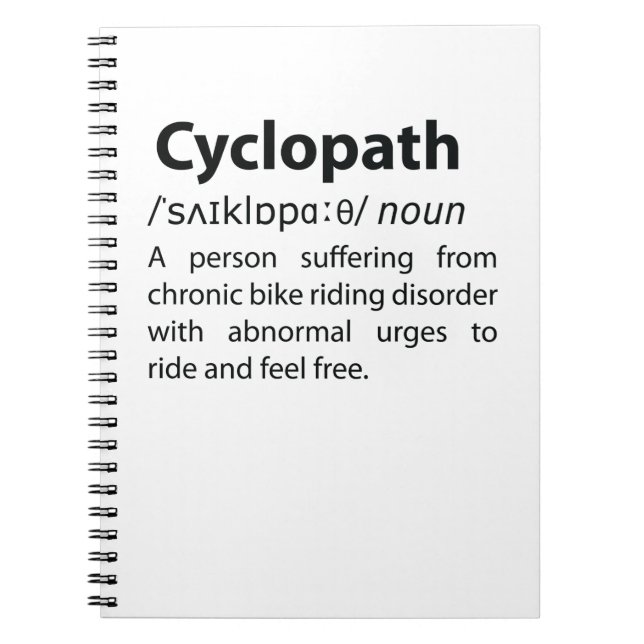 Carnet Définition de dictionnaire amusant Cyclopath (Devant)