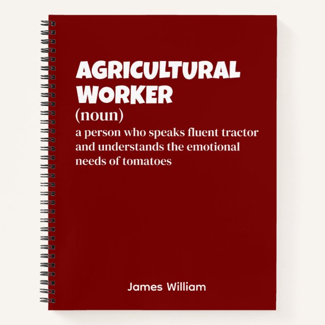 Carnet Définition du travailleur agricole héréditaire (Devant)