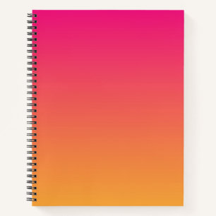 Carnet dégradé rose et orange