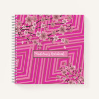 Dégradé Tripant Fleur de Cerisier Rayures Rose