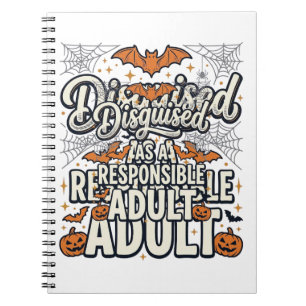 Carnet Déguisé en vecteur Halloween d'adulte responsable
